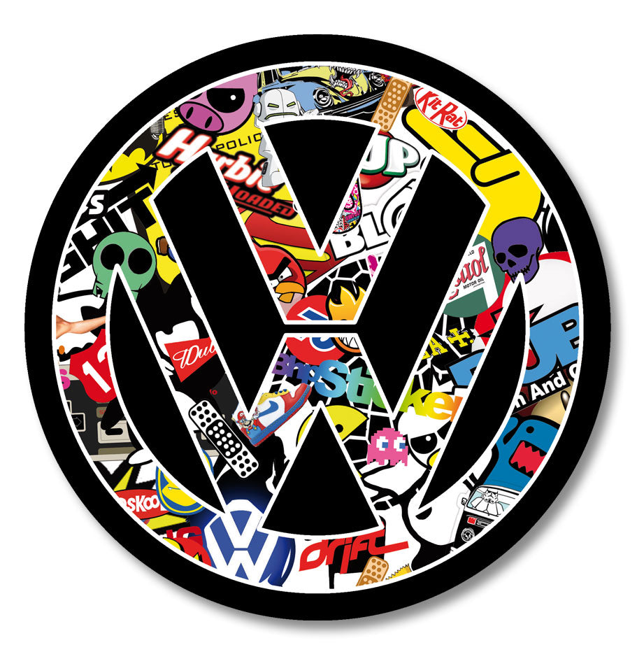 sticker bomb VW badge